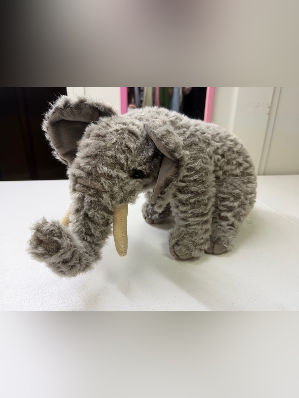 Vintage Classic Aurora Gray Elephant Plush 12” Stuffed Animal Nursery Decor